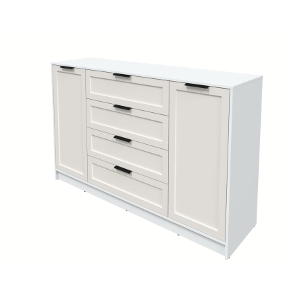 Тумба Тренд КТ-Т160 (Белый ЛДСП/ Кашемир ЛМДФ) Ш1600 В1020 Г451